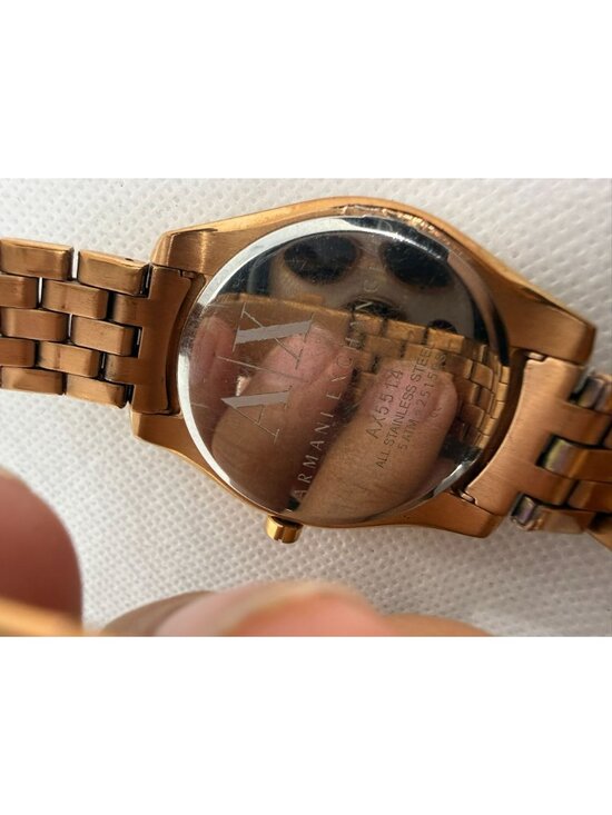 Armani Exchange AX5514 Women\'s Rose Gold-Tone Stainless Steel Blue Dial Watch main image 7